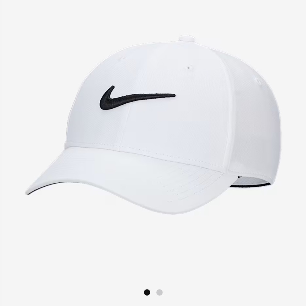 Nike White and Black Adjustable Cap
